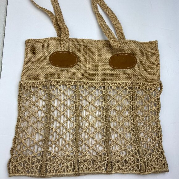 Vintage Handbags - Vintage Wicket Shopping Tote Bag NEW